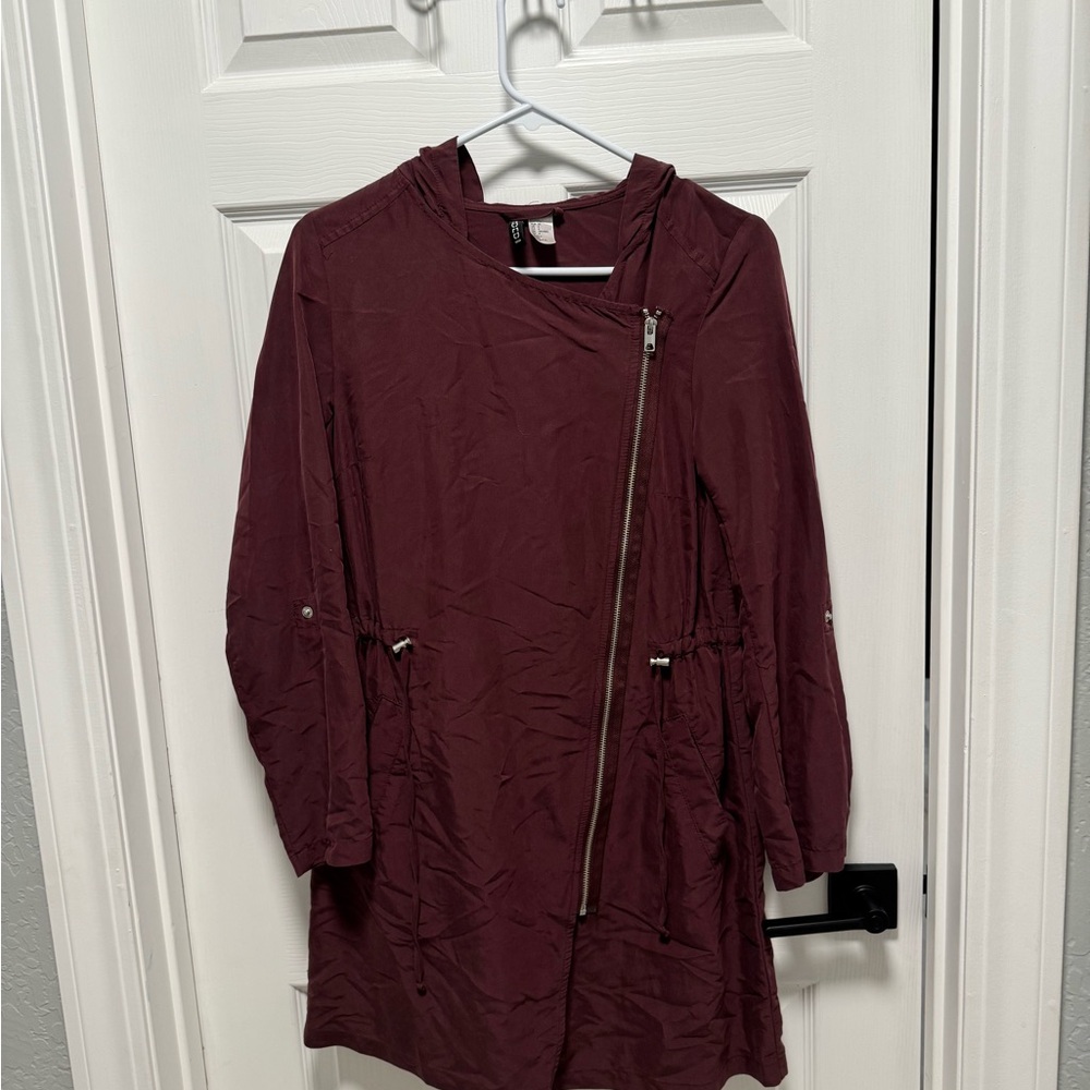 H&M Deep Red Jacket with Unique Zip